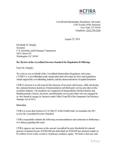 CIFRA Letter