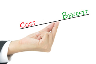 Benefit vs Cost comparison on hand