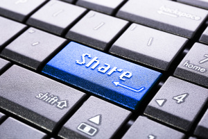 Share button on the computer keyboard